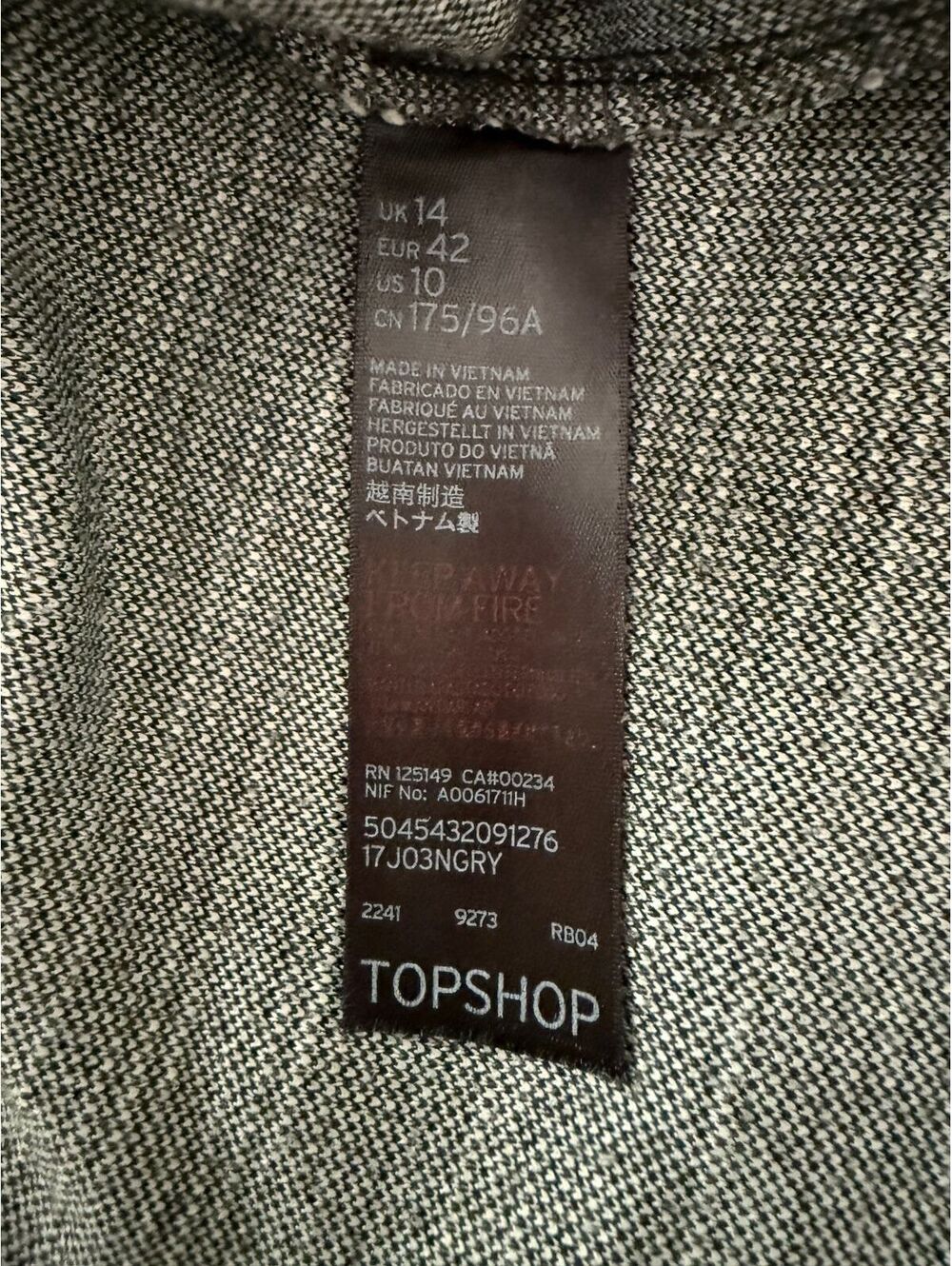 Topshop Women's Blazer Jacket Size 10 Black White Preppy Office Casual Classic - Picture 8 of 9